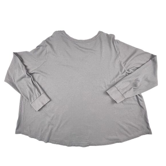 Terra & Sky T Shirt Womens 4X Gray Basic V Neck Tee Soft Casual Everyday Top - Picture 2 of 9
